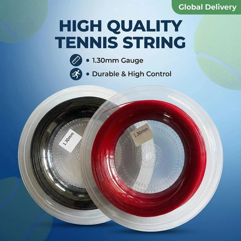 1.30mm200m 1 Roll Taiwan 4g Polyester Tennis Racket String Affordable and Durable Training String