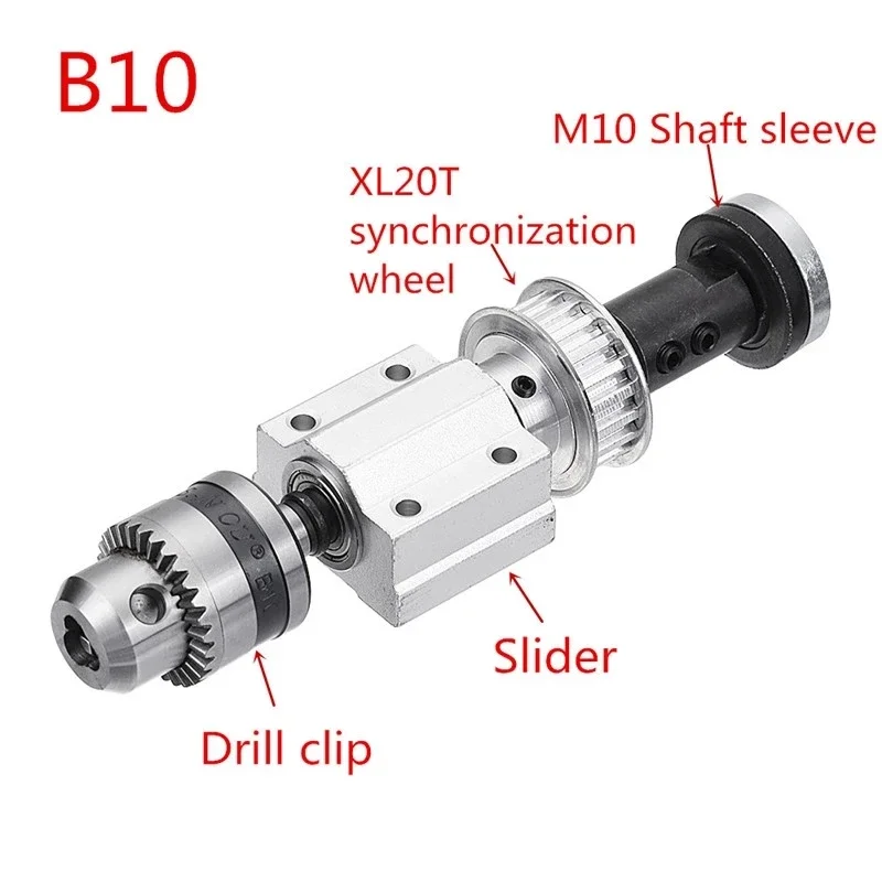 1 Set New Unpowered Woodworking Cutting Grinding Spindle Trimming Belt JTO/B10/B12/B16 Drill Chuck Set Lathe Accessories