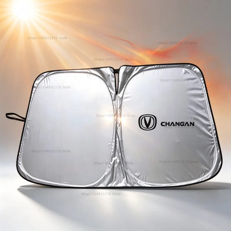 Car Windshield Sun Shade Foldable Aluminum Foil Sun Visor Auto Front Window Sunshade UV Protection For Changan Accessories