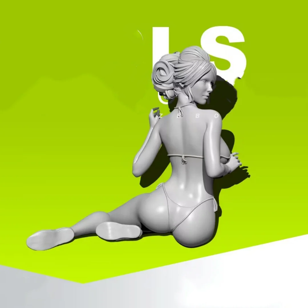

1/35 Scale Resin Figure Assemble Model Kit The beach beauty sitting sideways Unassembled Unpainted 3D printing toy 283