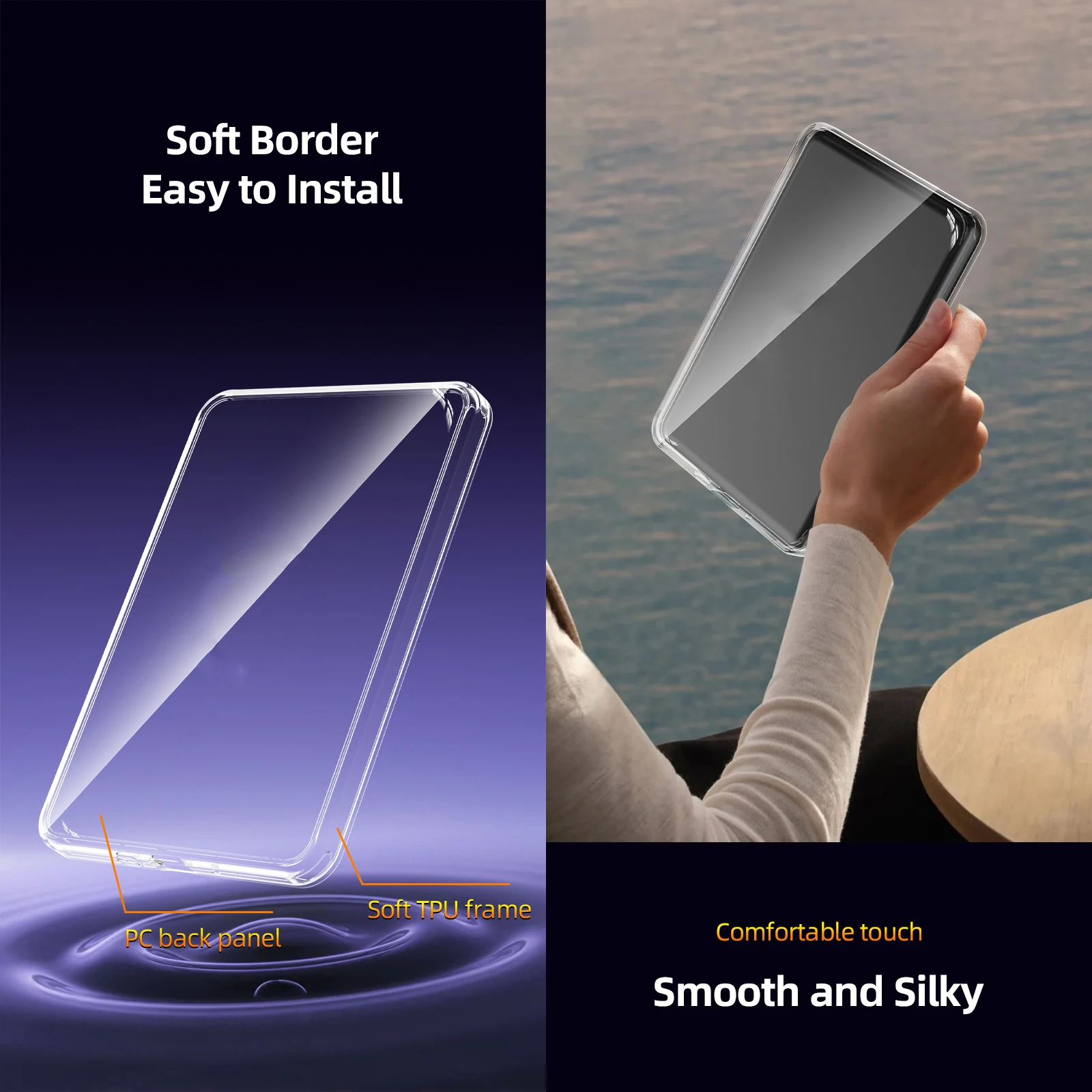 Cubierta protectora transparente para Kindle 11 2024 generación cuatro esquinas anticaída antiarañazos a prueba de polvo diseño Simple