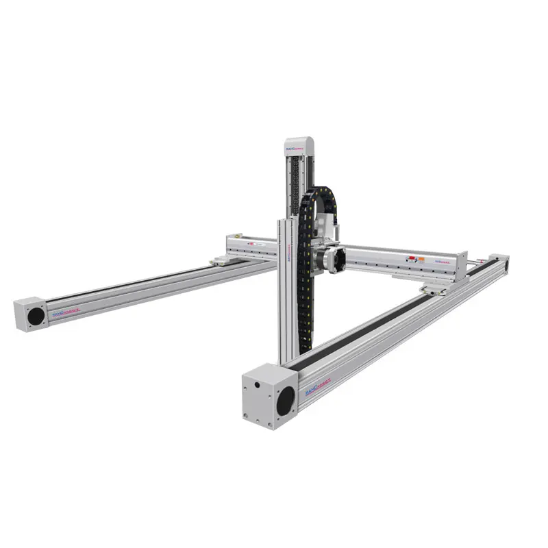 SAHO Precision 3-Axis XYZ Gantry Linear Stepper Motor Robot Machine With Linear Guides 80kg Payload 0.02mm Repeat Accuracy