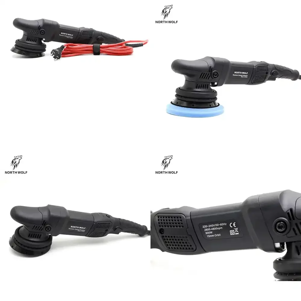High Quality 900W Dual Action Car Polisher Random Orbital Car Detailing Buffer Equipment with 5-inch Disc and Handle
