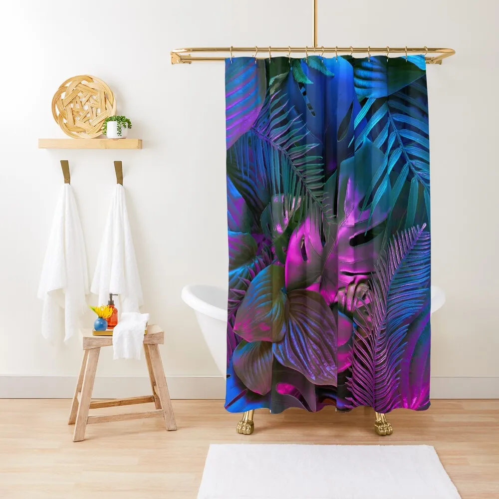 

Pink and Blue leaves Shower Curtain Shower Bathroom For Shower Bathroom Deco For Bathroom Set Curtain