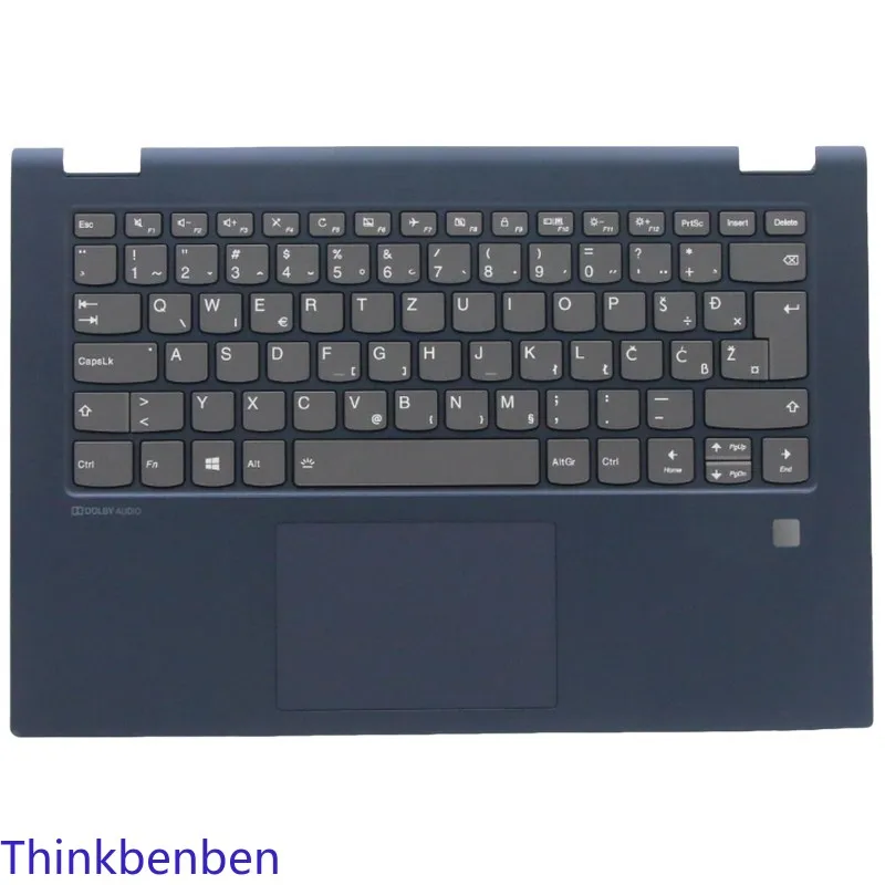 

SI Slovenian Backlit Keyboard With Blue PL Upper Case Palmrest Shell FPR Cover For Lenovo Flex C340 14 IWL API IML 5CB0U42260