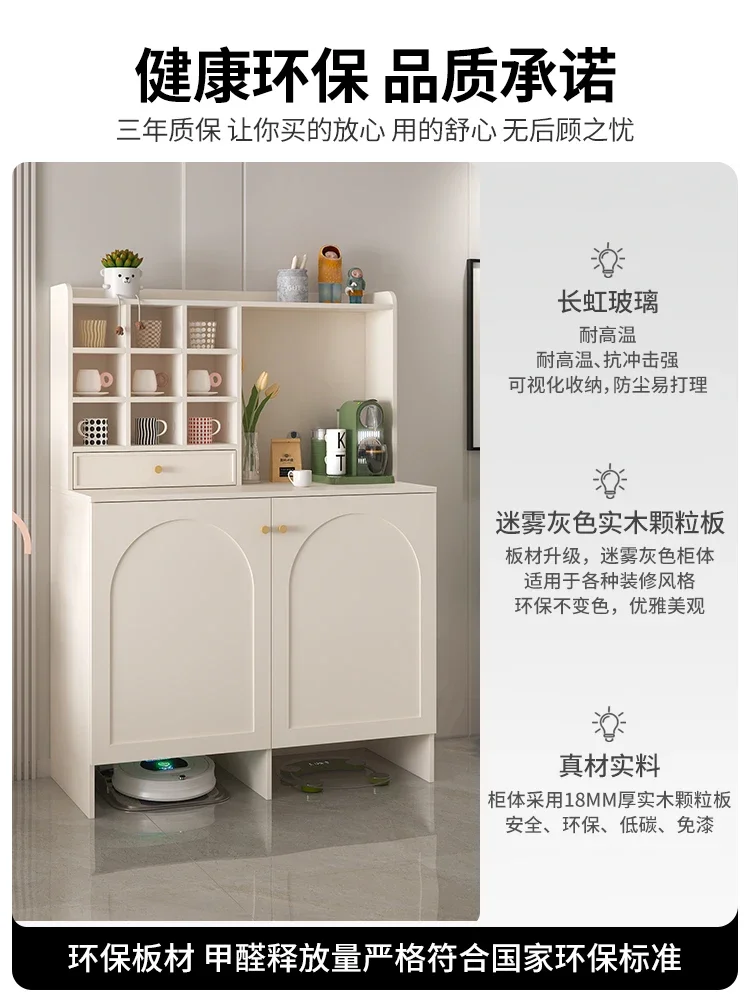 Restaurant Coffee Cream Style Side Cabinet Display Wood Wine Cabinet Kitchen Coffee Home Rack Armario De Vinos Bar Furniture