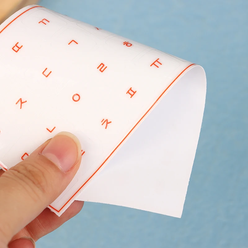 

Прозрачная отрывная пленка-наклейка для клавиатуры (корейский язык), универсальная гравированная наклейка для клавиш настольных ПК и ноутбуков, одинарная пленка