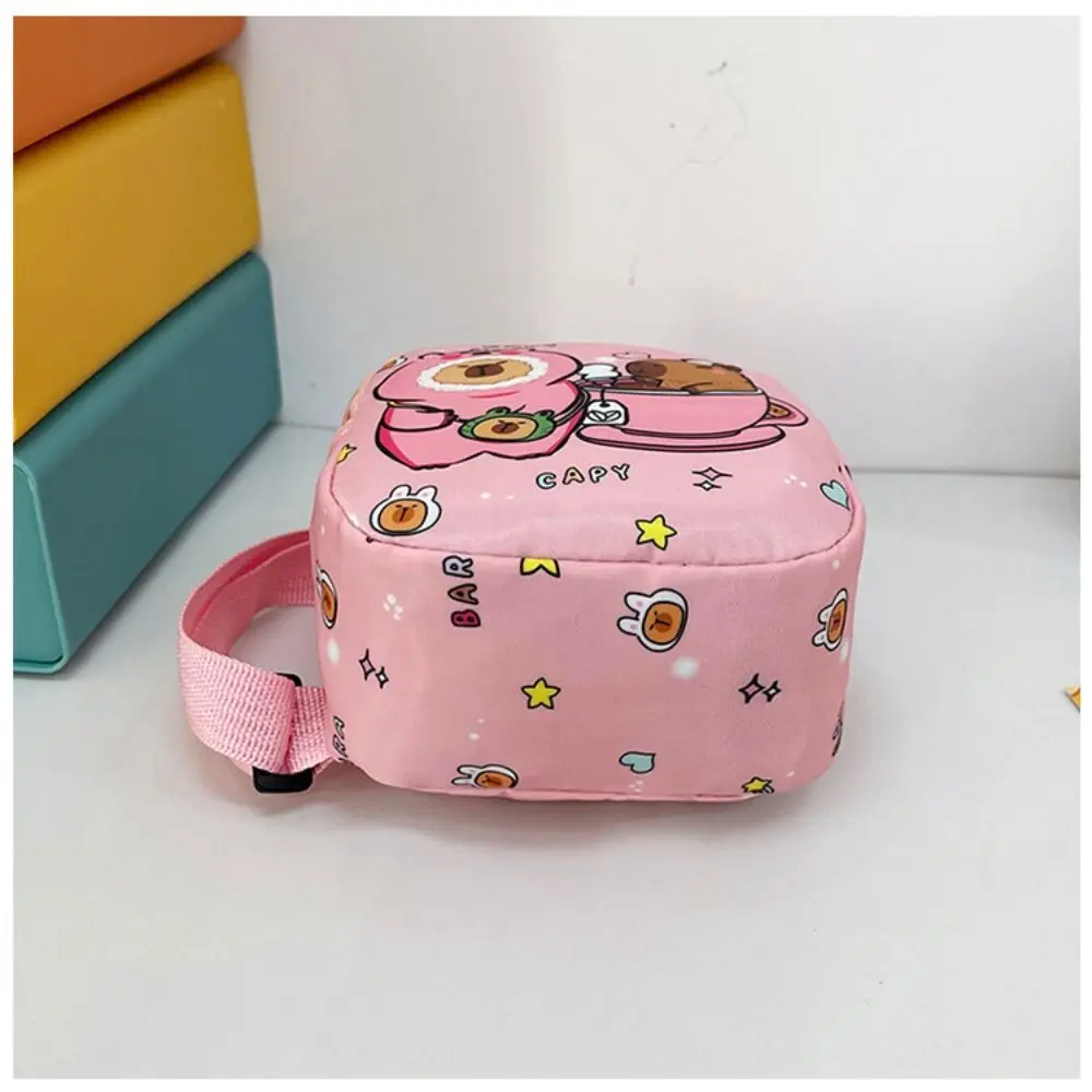 Cute Capybara Shoulder Bag Cartoon Animal Nylon Crossbody Bag Lightweight Coin Purse For Kids