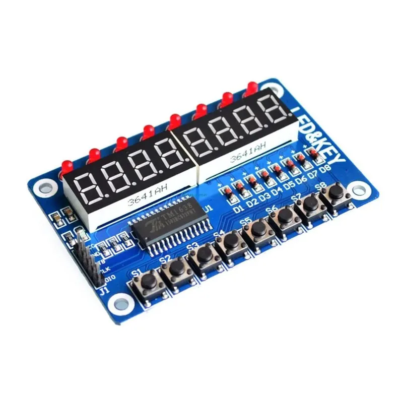 TM1638 8-разрядный модуль светодиодного дисплея с клавишами для Arduino/AVR — 8-битный цифровой ламповый драйвер