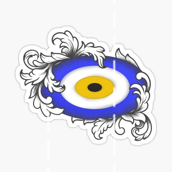 

Car whammy Splicing Quality Evil Eye Sticker Adhesive Sticker Leptop Car Glass MD21 17cm