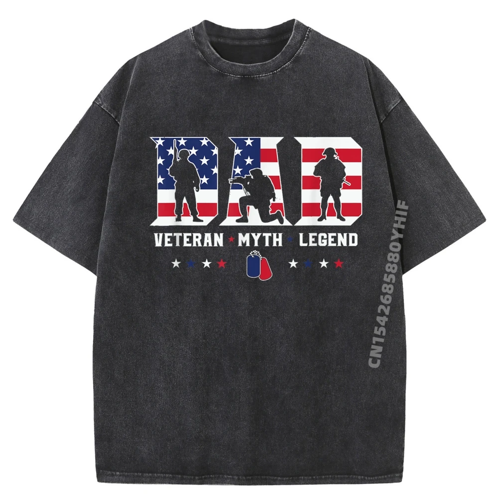 

Dad Veteran Myth Legend Dad Veteran Men T Shirts High Quality Limited Time Special Figures Washed Shirt