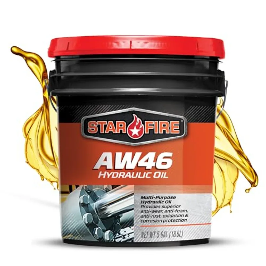 

AW46 Hydraulic Oil 5 Gallon Pail Premium Anti-Wear Formula for Industrial and Mobile Equipment Anti-Foam Rust and Oxidation Pro