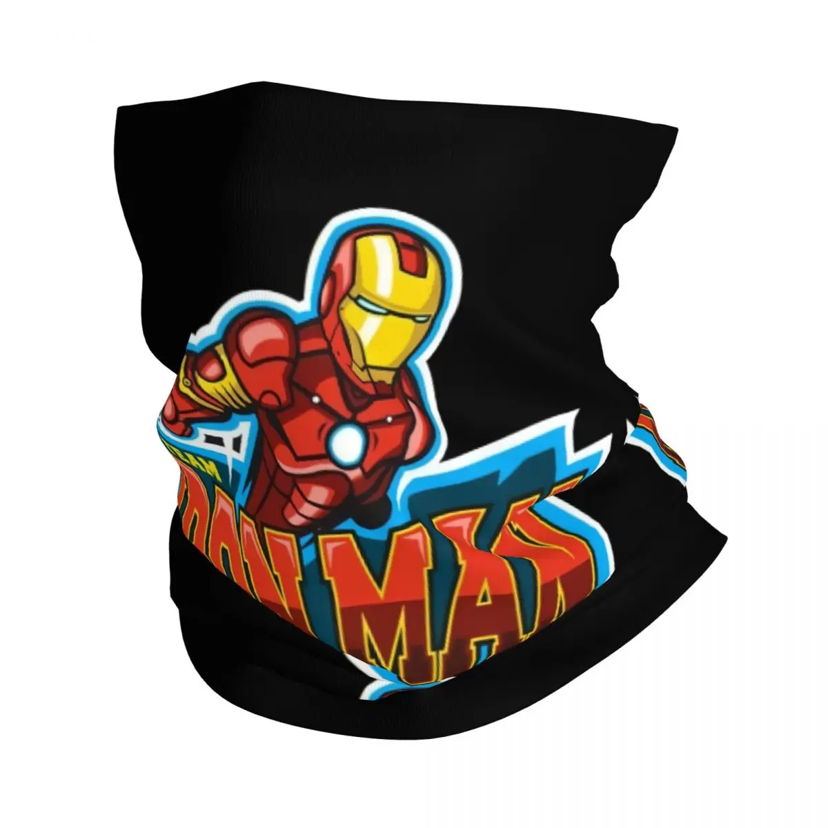 

Custom Iron Man Marvel Film Bandana Neck Warmer Women Men Winter Ski Hiking Scarf Gaiter Face Cover