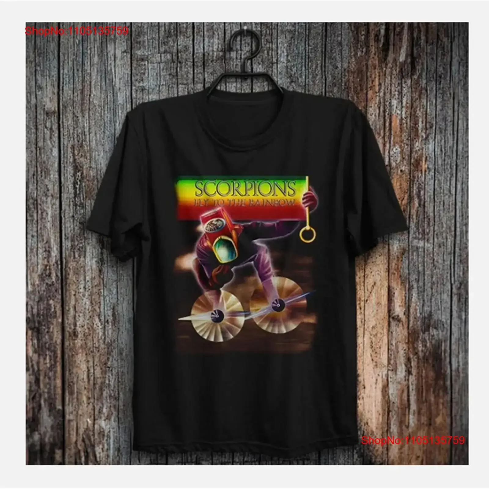 Fly to Rainbow Album by Scorpions T Shirt Klaus Meine Matthias Jabs Mikkey Dee vintage Washed Soft streetwear fashion