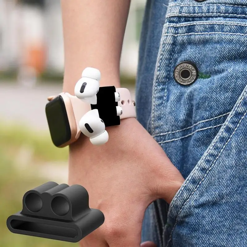 Bộ 5 Ốp Lưng Dẻo Silicon Dành Cho Tai Nghe Apple Airpods Pro 2 Ốp Lưng Tai Nghe Nhét Tai Túi Chống Mất Dây Dành Cho Apple Watch 2022 Không Dây tai Nghe Chụp Tai Phụ Kiện