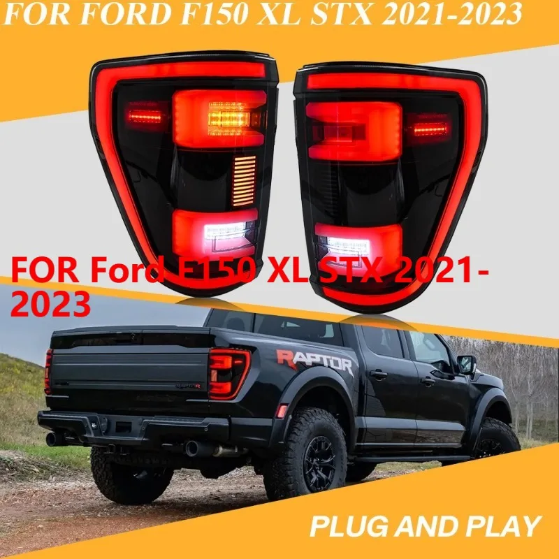 

Smoke LED Tail Lights For Ford F150 XL STX 2021-2023 Rear Lamps Set