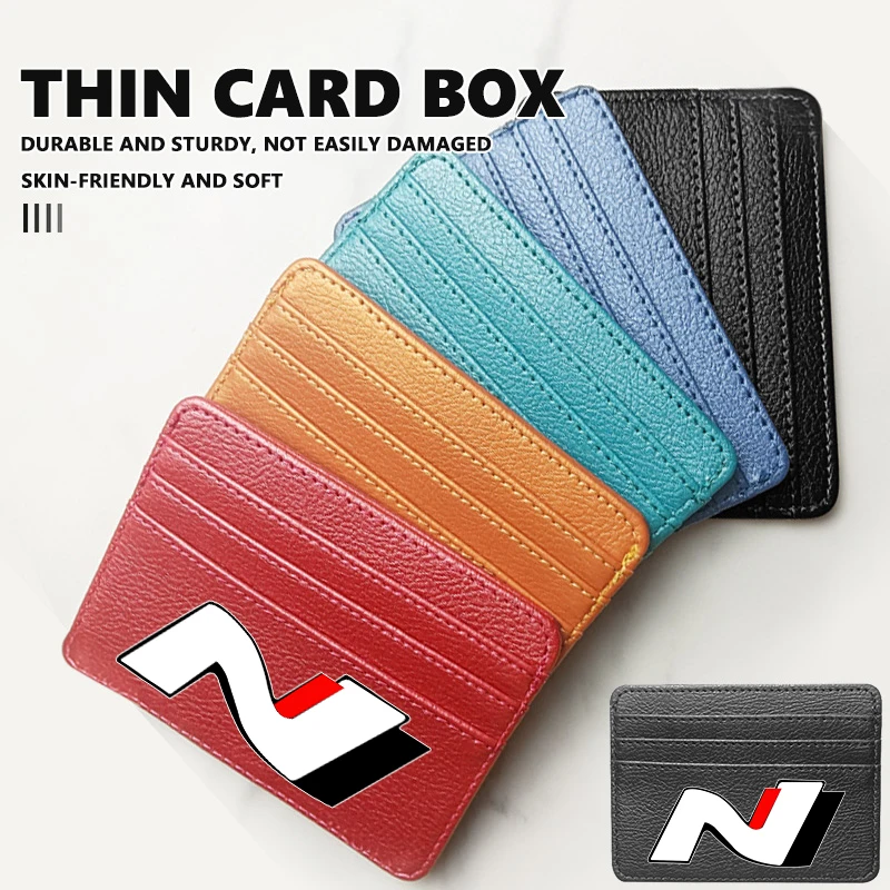Mini Ultra-thin Wallet Bank Credit Card Holder Men's Business Small ID Case for Women Purse For Hyundai N Line Tuscon NX4 I20 view 3