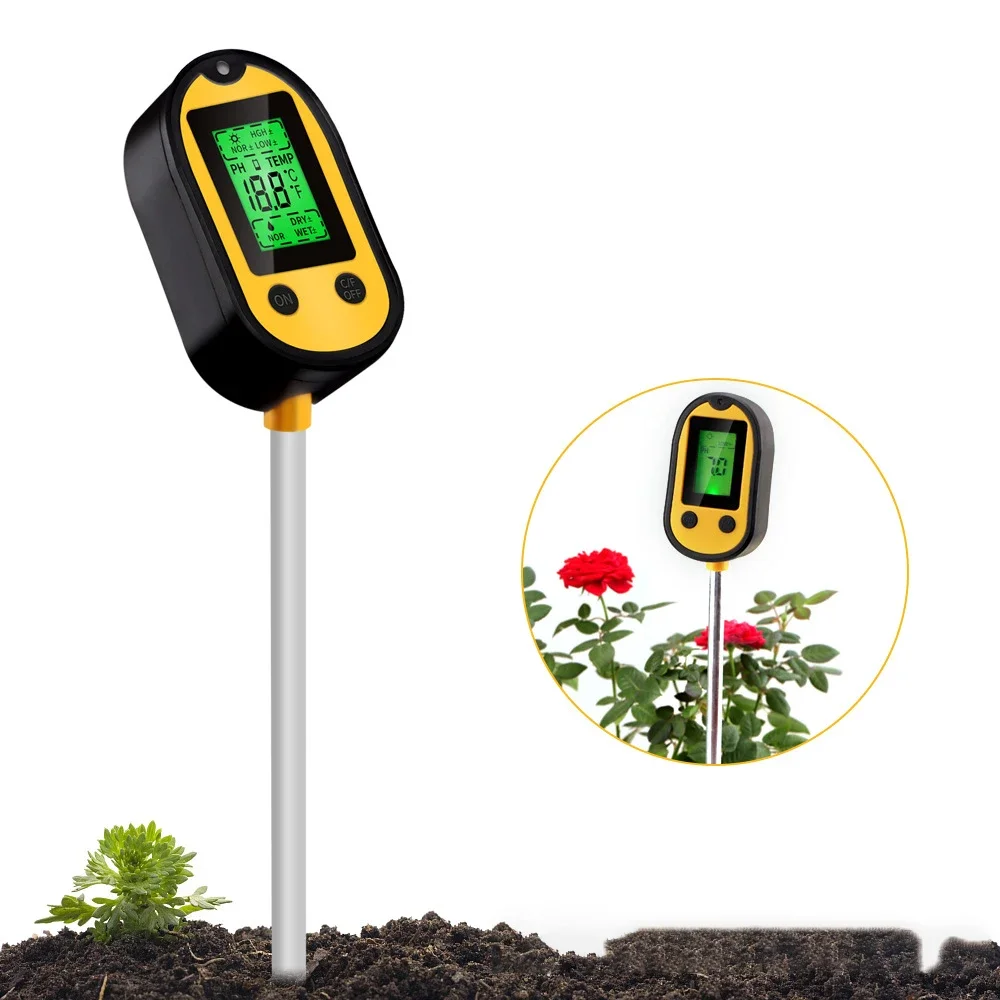 

DD1158 5 in 1 Soil Humidity Tester Meter Thermometer Moisture Acidity PH Analyzer Fertility Meters Inspection Detector