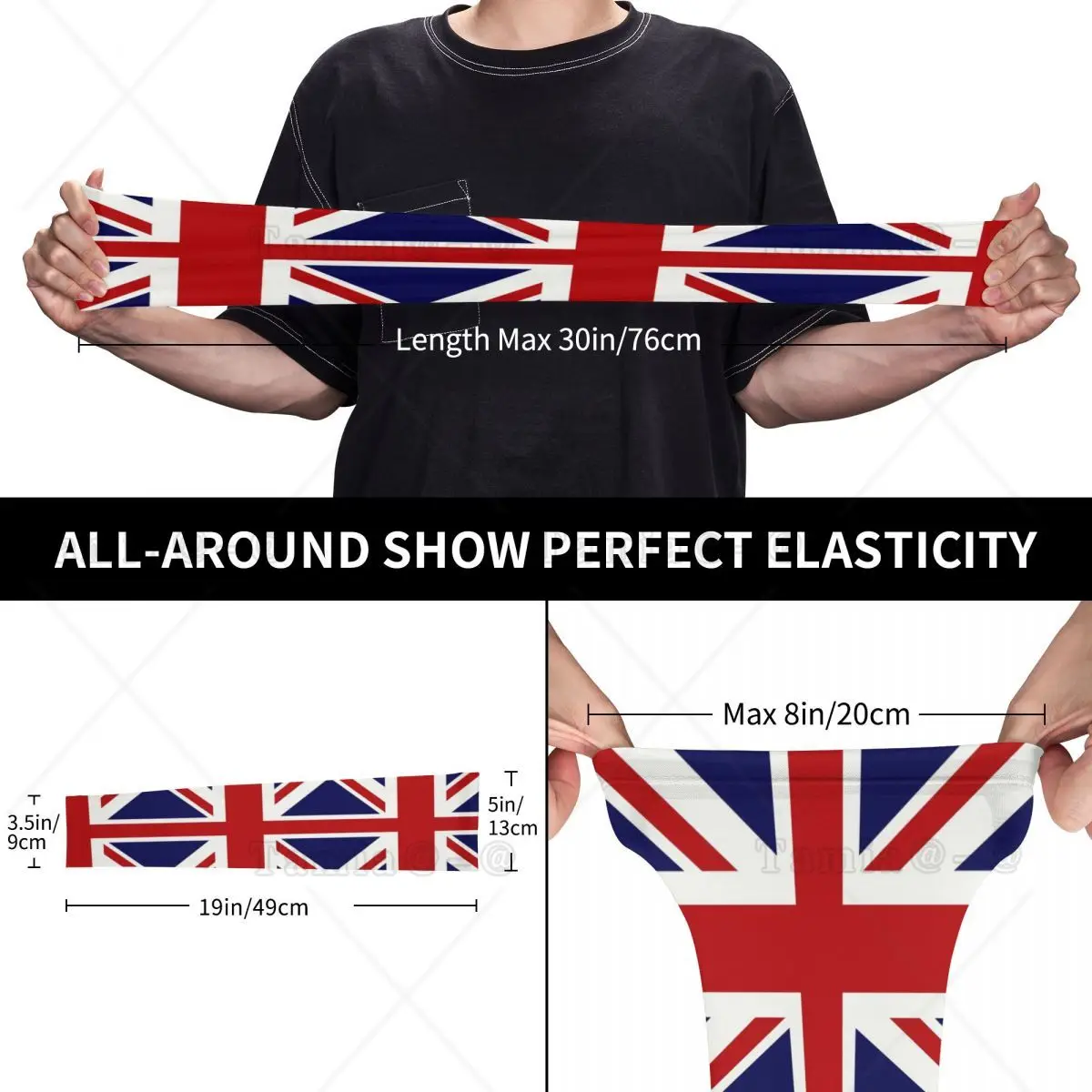 Custom Union Jack Flag Of The UK Sun UV Protection Arm Sleeves Men Women Athletic Sports Tattoo Cover Up for Fishing