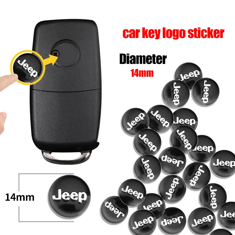 

Наклейки-эмблемы для автомобильных ключей, аксессуары для Jeep Wrangler, Grand Cherokee, Compass, Wagoneer, Gladiator, Avenger, JK