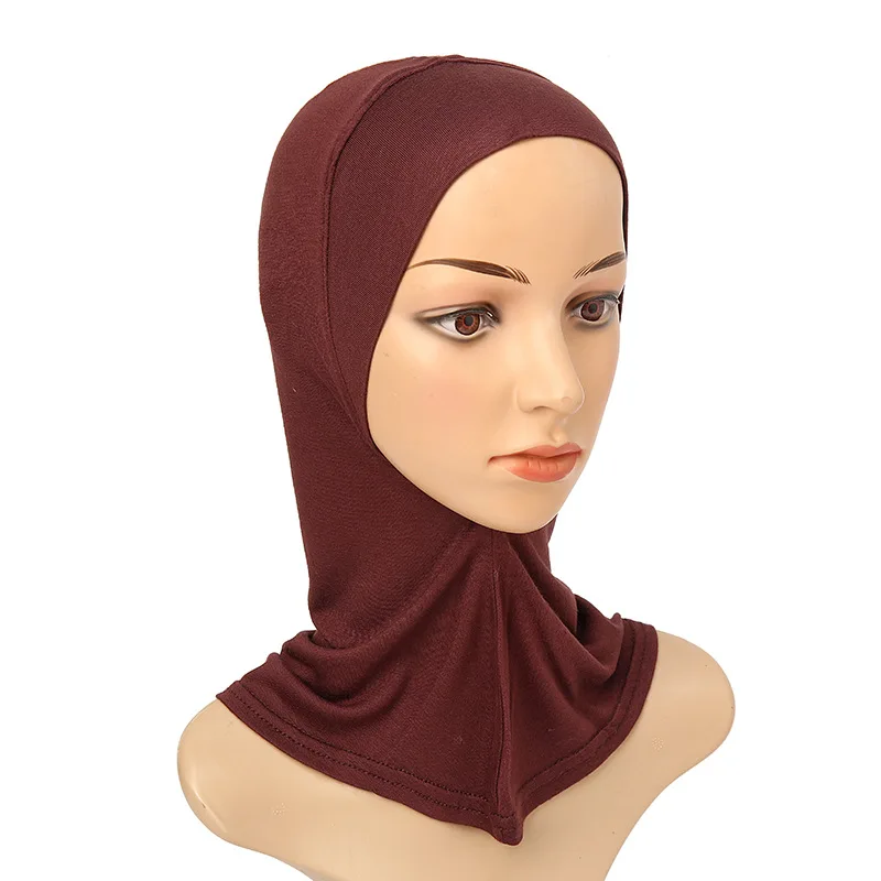 Turbante musulmán de algodón para mujer, gorros islámicos de cobertura completa, Hijab interno, pañuelo para la cabeza, chal largo, envoltura para