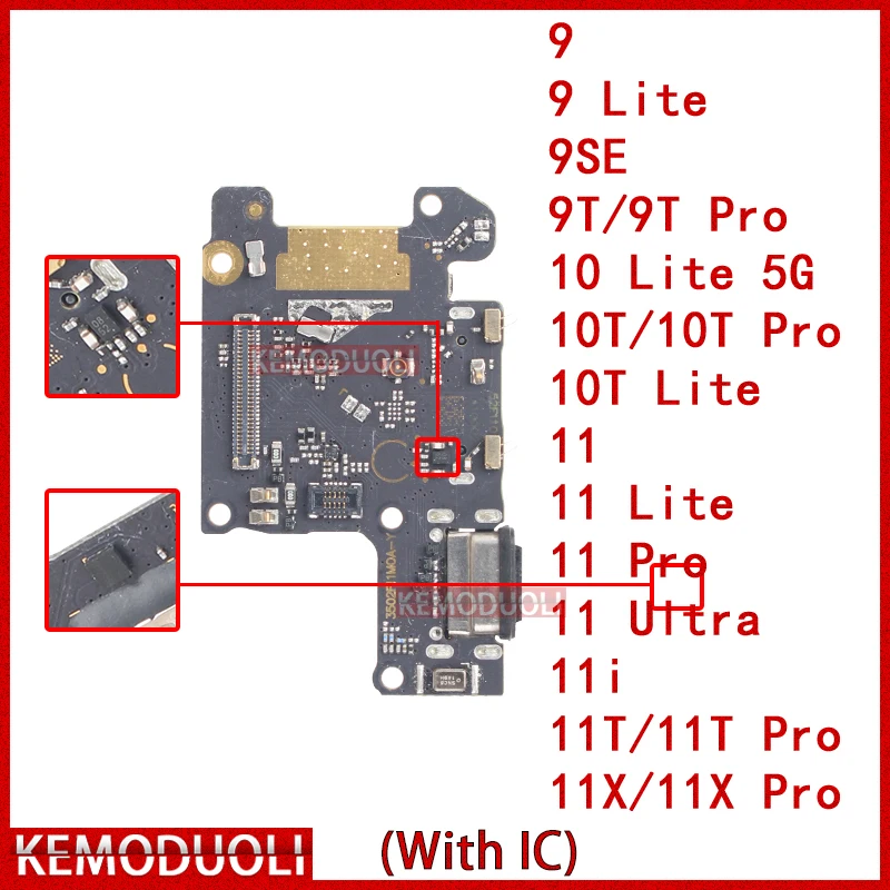 

Charger Connector for Xiaomi Mi 9 9SE 9T 10 10T 11 11i 11T 11X Lite Pro Ultra Charging Board Flex Ports Module Usb Dock