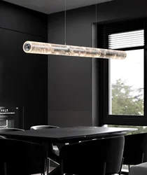 Modern Dimmable Pendant Lighting For Kitchen Island Bar LED Hanging Lamp For Dining Room Long Hanging Light Fixtures