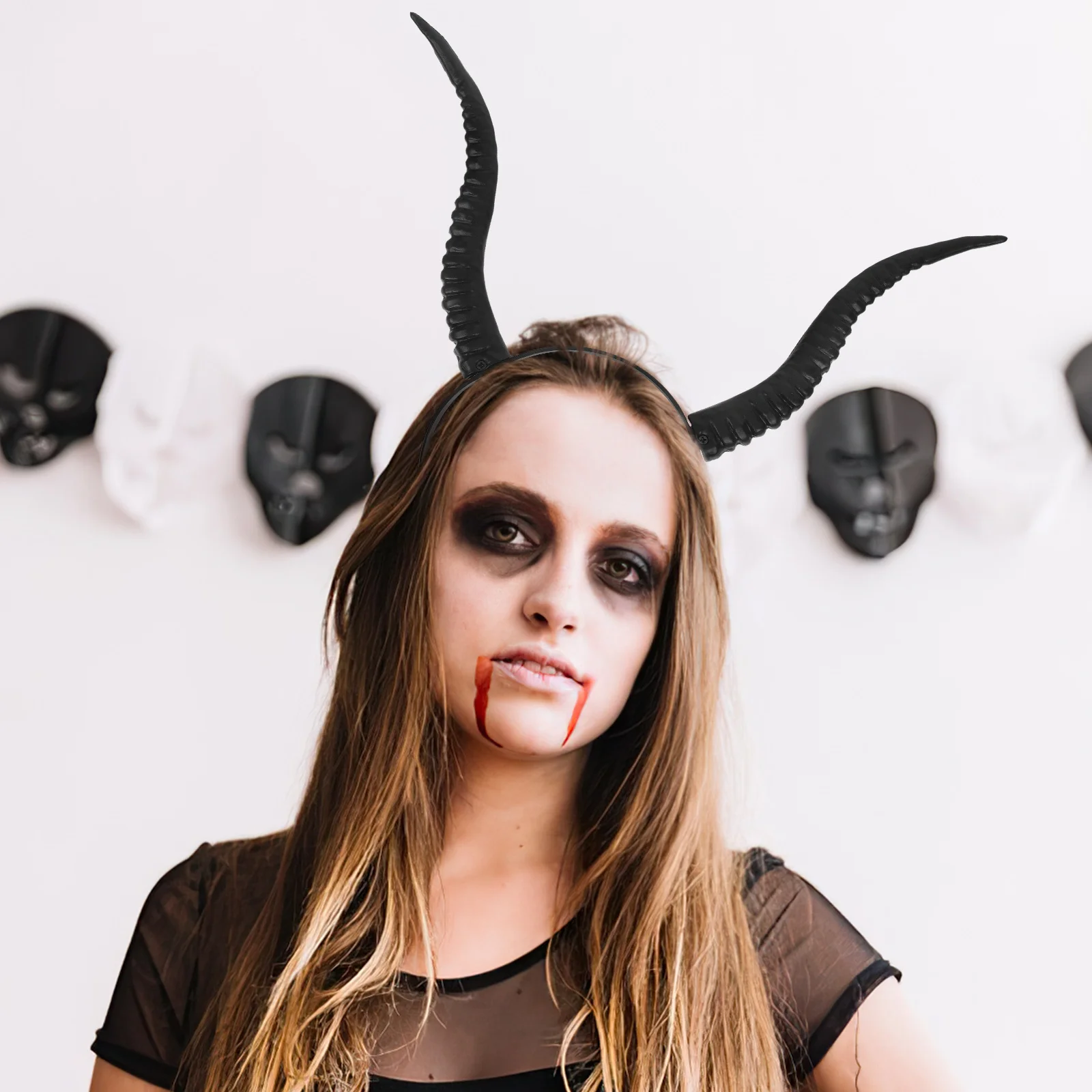 Plastic Duivel Hoorns Hoofdband Halloween Gothic Schoonheid Accessoire Heks Aankleden Party Prop voor Vrouwen en Kinderen Herbruikbare Cosplay