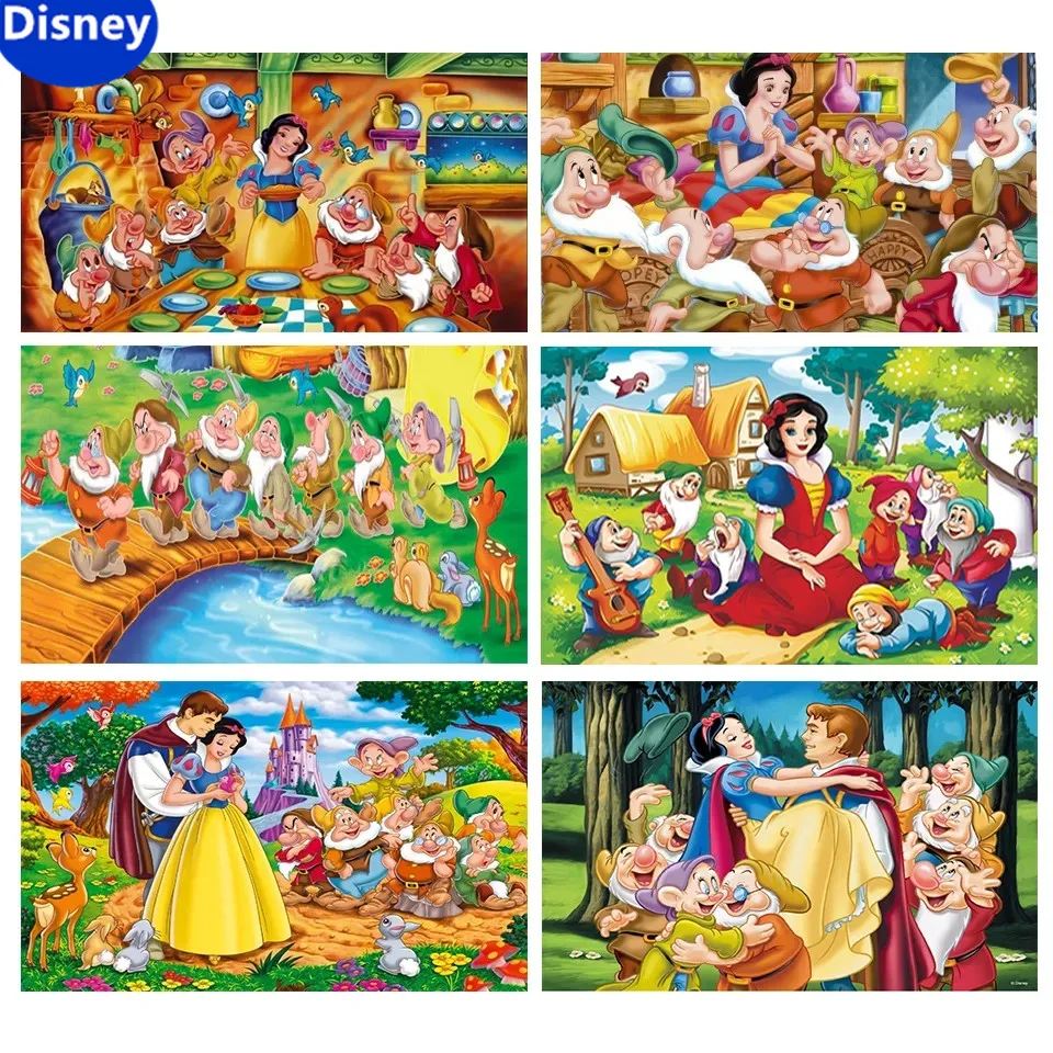 Snow White and Seven Dwarfs Disney Cartoon 1000 Pieces Puzzle Puzzle Game Family Interactive Holiday Gift