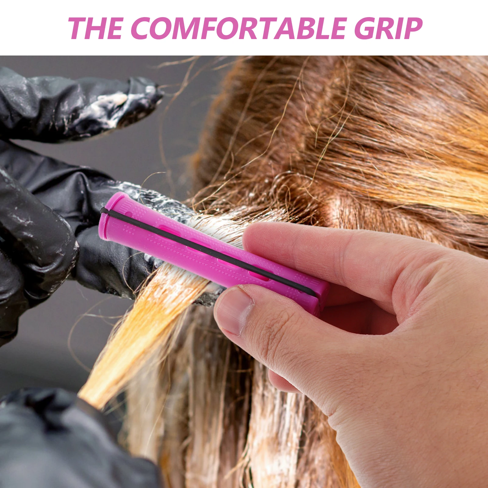 

60 Pcs Professional Curling Rod Grey Perm Rods Iron Hot Curlers Pp Flex for Hair