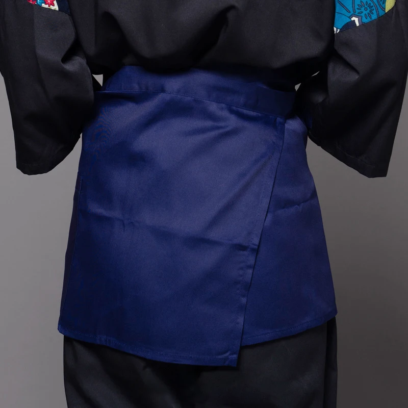 Grembiuli uniformi da cuoco in stile coreano giapponese Kimono cameriere abbigliamento da lavoro mezzo grembiule Chef Sushi ristorante salopette servizio di ristorazione abbigliamento