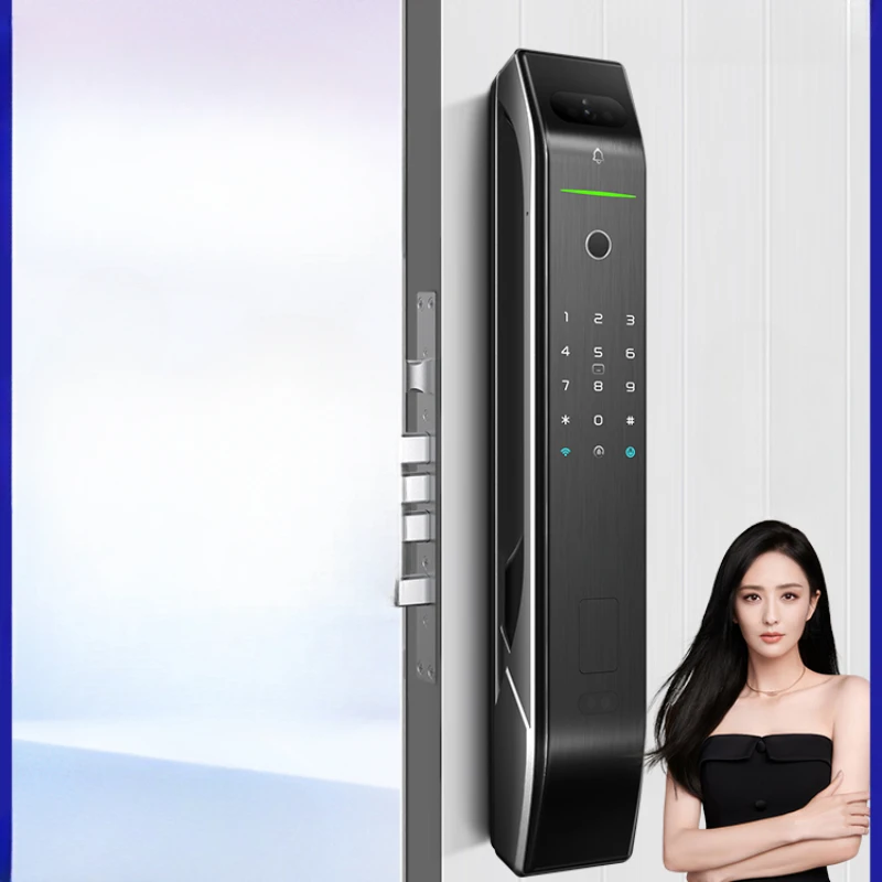 Fingerprint D7s, visible cat eye intelligent, 3D facial recognition, household anti-theft door password lock