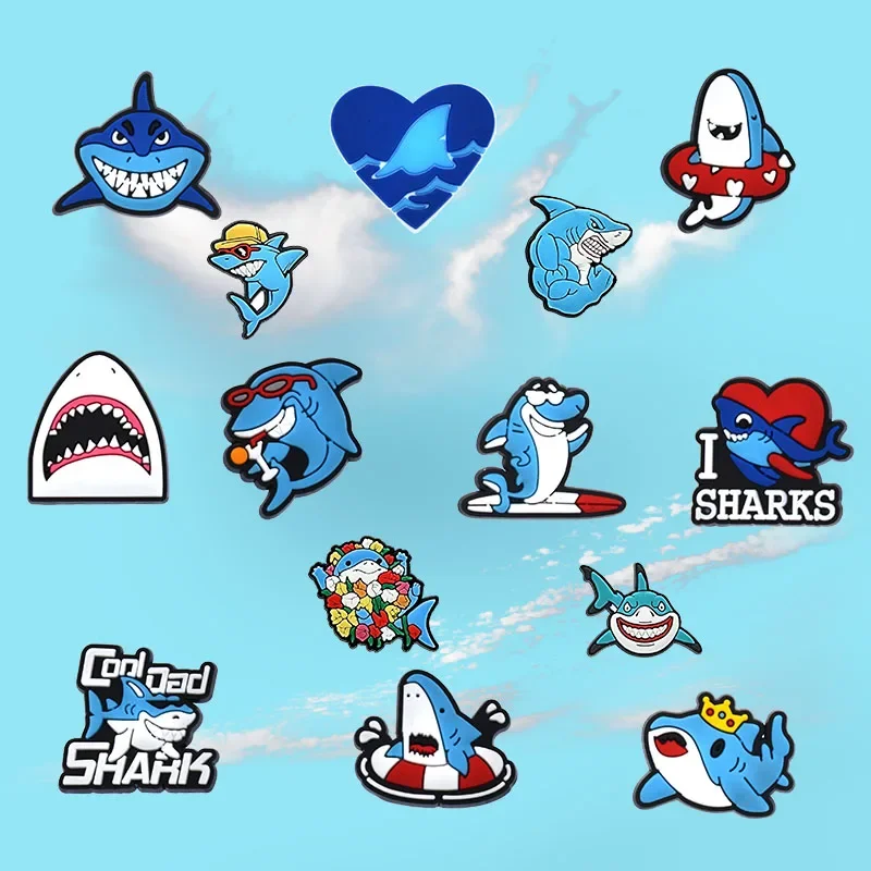 Shoe Charms for Crocs Accessories Oceanshark Shoes Charm for Croc Decorations Pins Men Accessory Jeans Woman Clogs Clips Badges