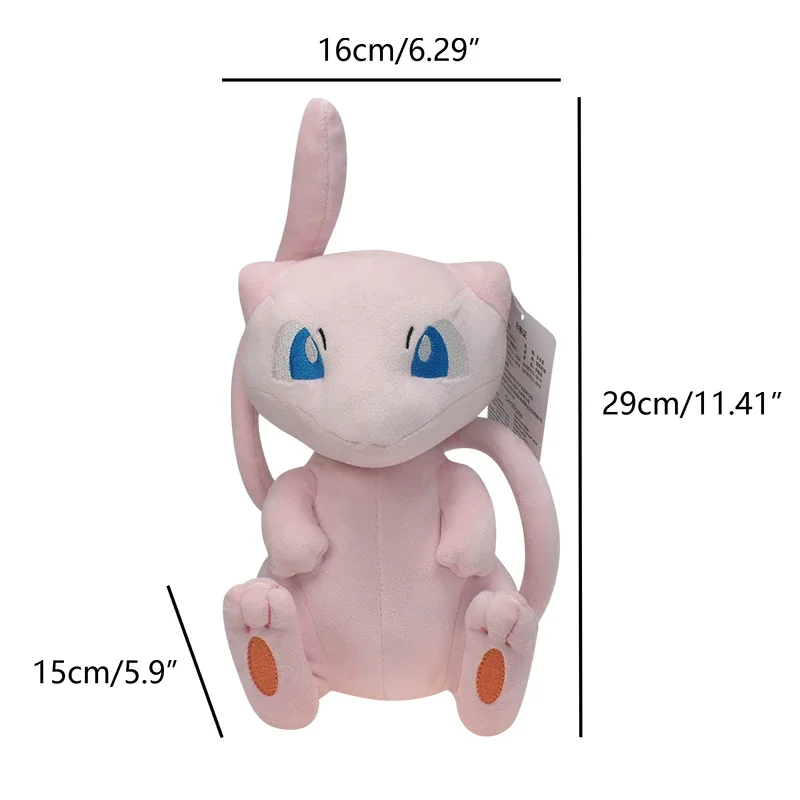 Mew Plush Doll Kawaii Cartoon Go dex Mew Plush Toys Pokemon Soft Stuffed Kawaii Anime Doll Pillow Birthday Gift For Kids