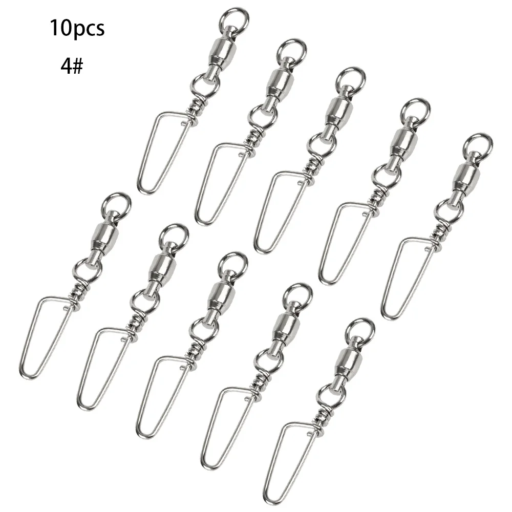

Accessories High Rolling Swivel Fishing Line Connector Stainless Steel Connector Ball Bearing Fishing Swivels Coastlock Snap