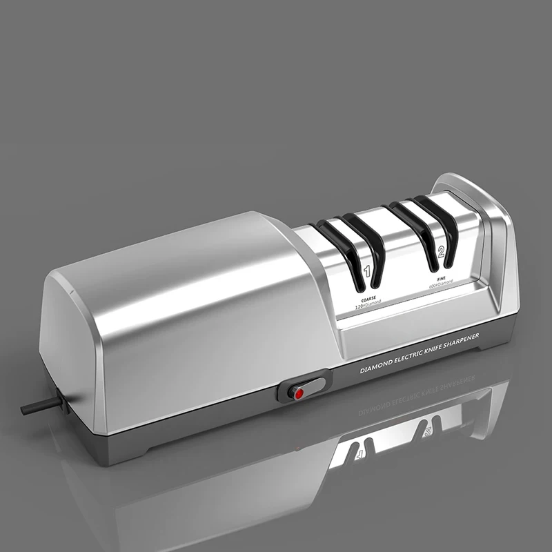 TG2302 Electric Three-Stage Knife Sharpener With Bevel Grinding For Kitchen Knives And Scissors; Features Sharpening And Polishi