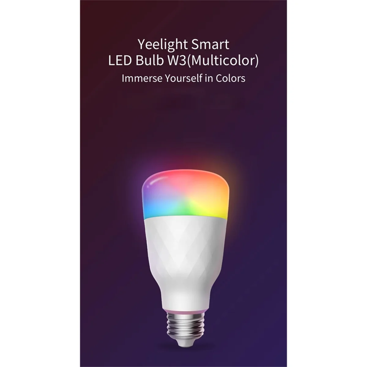 B84B-Smart LED Bulb W3 E27 Lampadina LED intelligente ambientale multicolore per Mi Home Alexa Google Smartthings