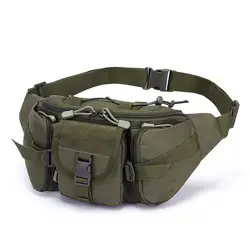 Riñonera táctica impermeable de nailon 1000D, bolso de cintura, cartera Molle para exteriores, ejército militar, Camping, deporte, caza, mochila con cinturón