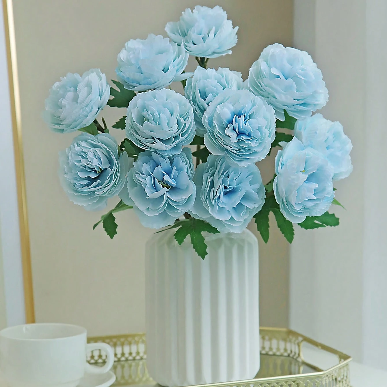 10/20 Stück Künstliche Blumen Seiden-Pfingstrosen Hochzeits-Brautstrauß Outdoor Garten Heim Zimmer Halloween Dekoration Festival Kranz DIY Geschenke – Detail 2