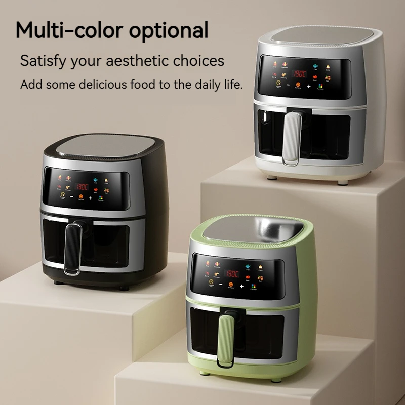 OEM 5L 6L 8L Consumenten Rapporten Beste Hot Mini Rack lucht Friteuse Zonder Olie Slimme Rvs Digitale lucht friteuse