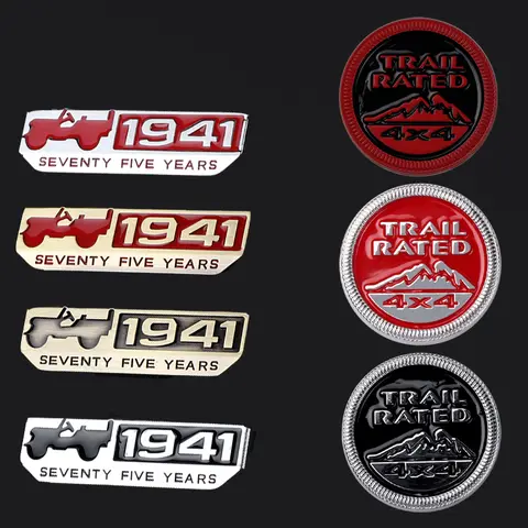 3D 금속 4X4 트레일 등급 엠블럼 로고 배지 자동차 스티커 Jeep Renegade Wrangler jK Grand Cherokee 자동차 스타일링 자동 액세서리