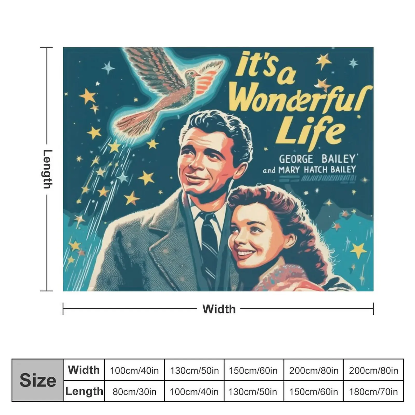 It's A Wonderful Life - Christmas Movie Every Time A Bell Rings An Angel gets its wings Vintage Throw Blanket