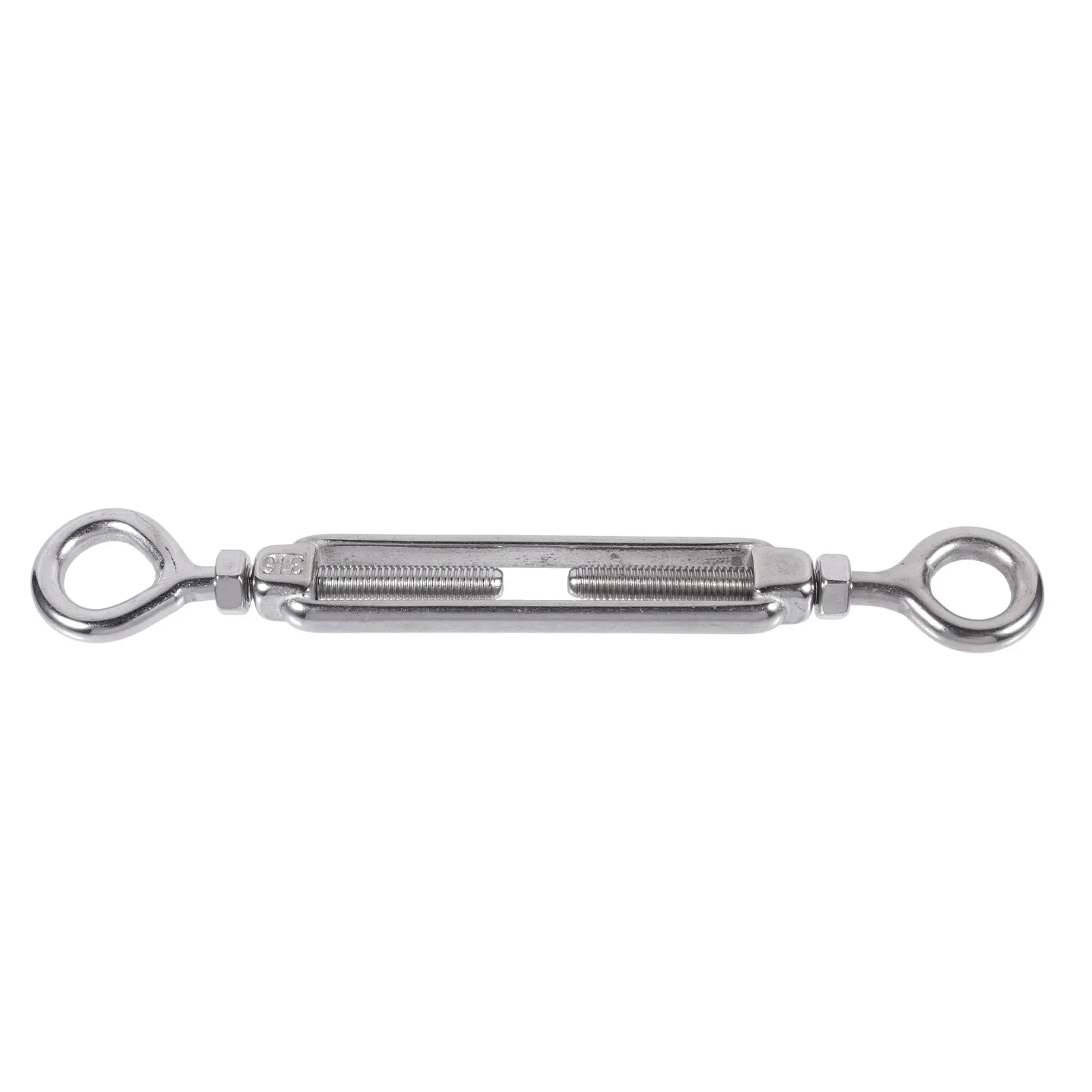 Stainless Steel Adjustable Eye and Eye Turnbuckle 13Cm Wire Rope Tensioner Strainer Rope Tension Part Wire Tensioner