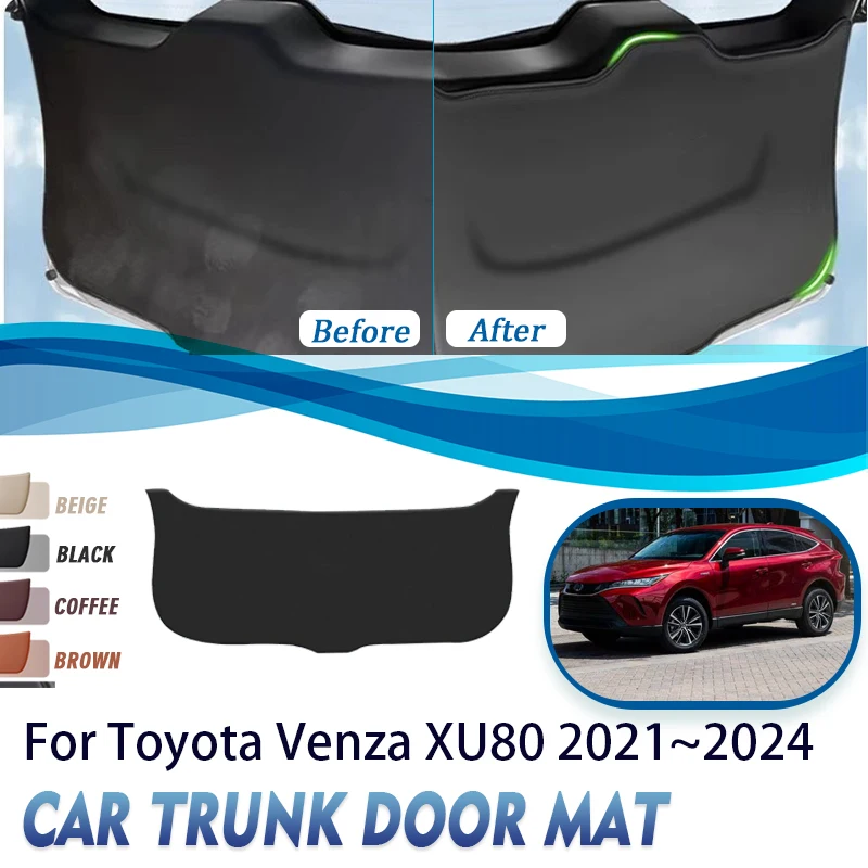 

Leather Car Trunk Door Pads For Toyota Venza XU80 2021 2022 2023 2024 Anti-dirty Rug Tailgate Carpets Boot Mats Auto Acesssories