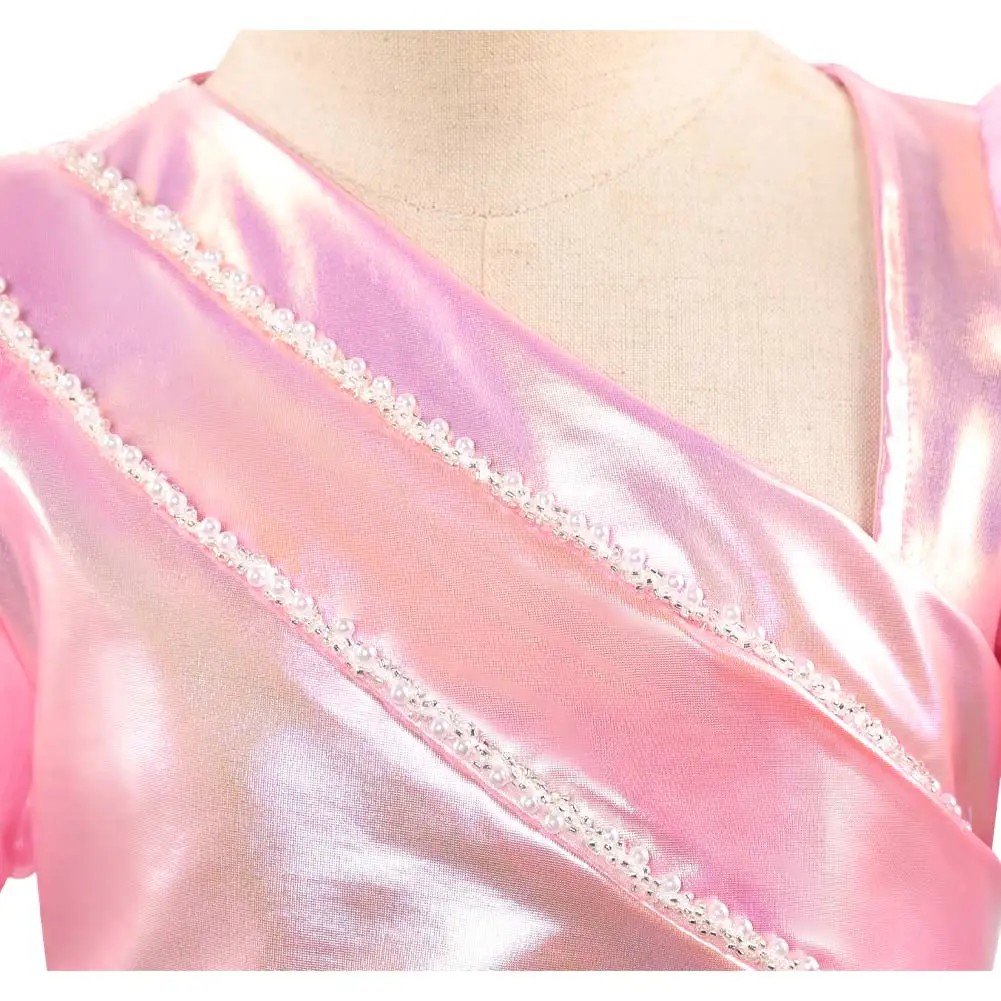 الشباب غليندا تأثيري الشريرة 2 لزي جيد للأطفال الفتيات تنورة عصا سحرية غليندا تاج لعب الأدوار هالوين كرنفال البدلة