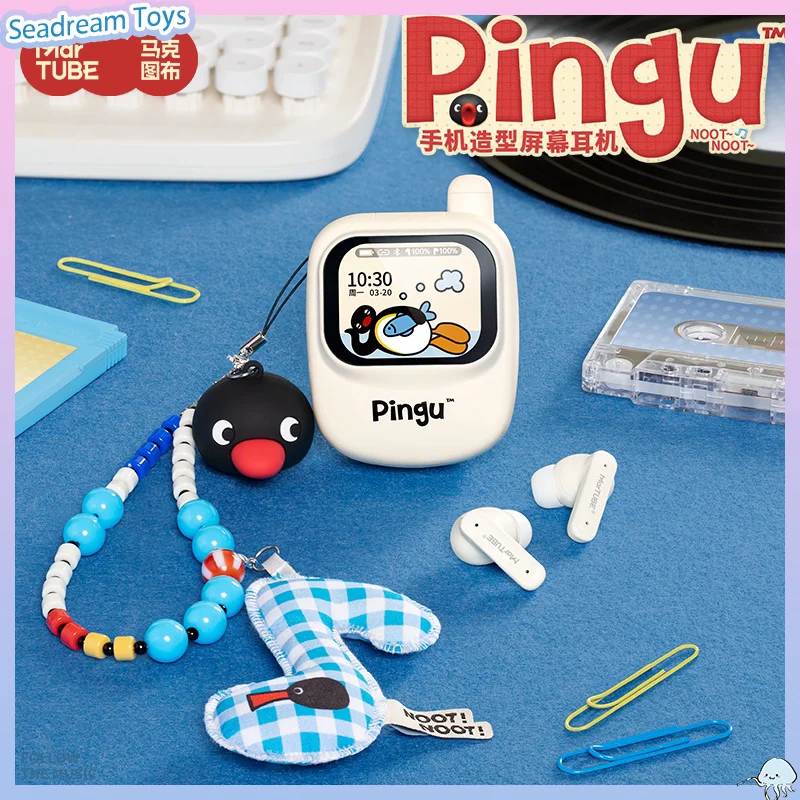 MARTUBE Pingu Wireless Bluetooth In-Ear Earbuds Screen Display Charging Case Active Noise Cancellation Portable Earphones Gift view 3