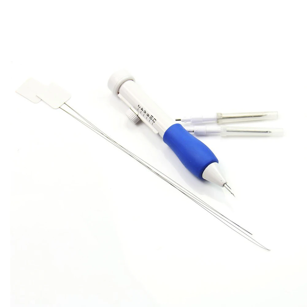 White+Blue Three Sized Embroidery needle Punch Needle Punching Punch Needle Tool Set