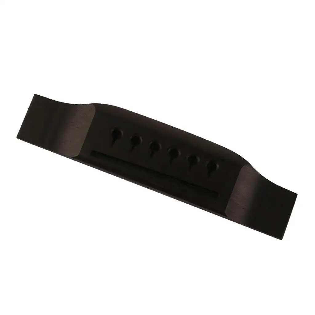 Ebony Bridge Wooden Saddle for Acoustic Guitar High Performance Part for Guitar Construction Needs