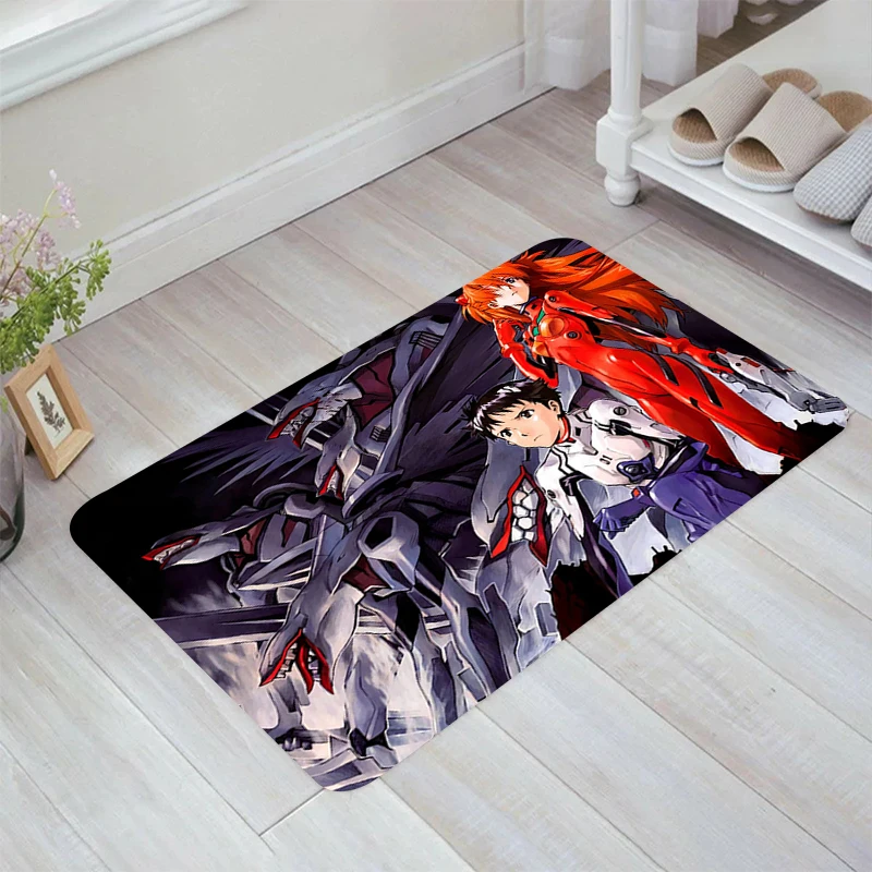 

N-NEON G-GENESIS E-EVANGELION Anime Floor Mat Room Rugs Kitchen Carpet Home Carpets Doormat Entrance Door Balcony Foot Rug Mats