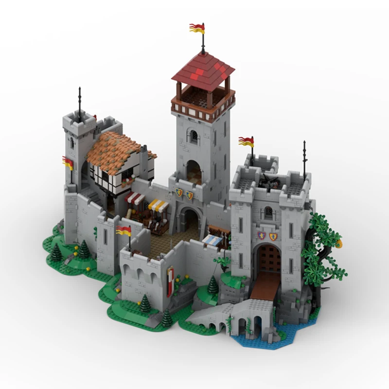 MOC Building blocks Toy Medieval Lion Knight Castle Model collection assembled toy set holiday gift for all architecture lovers